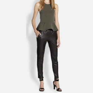 Bec & Bridge Slim Leather Jogger Pants Women’s size 6